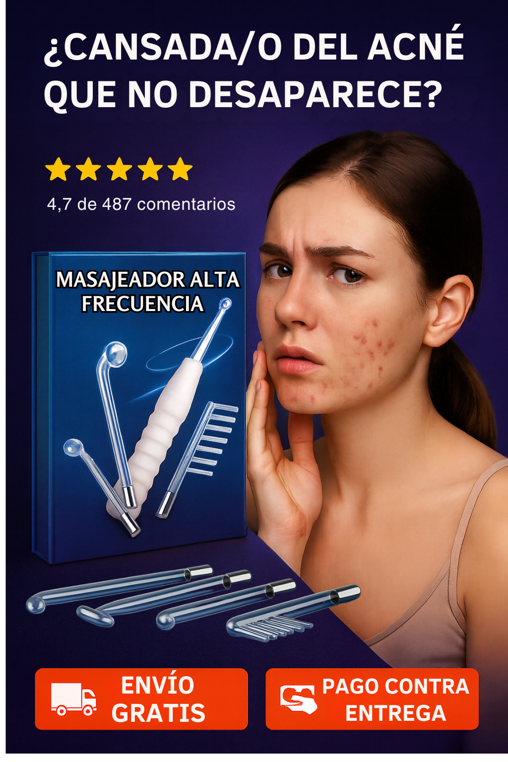 MASAJEADOR ALTA FRECUENCIA FACIAL CORPORAL