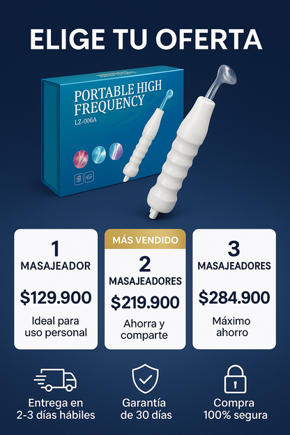 MASAJEADOR ALTA FRECUENCIA FACIAL CORPORAL