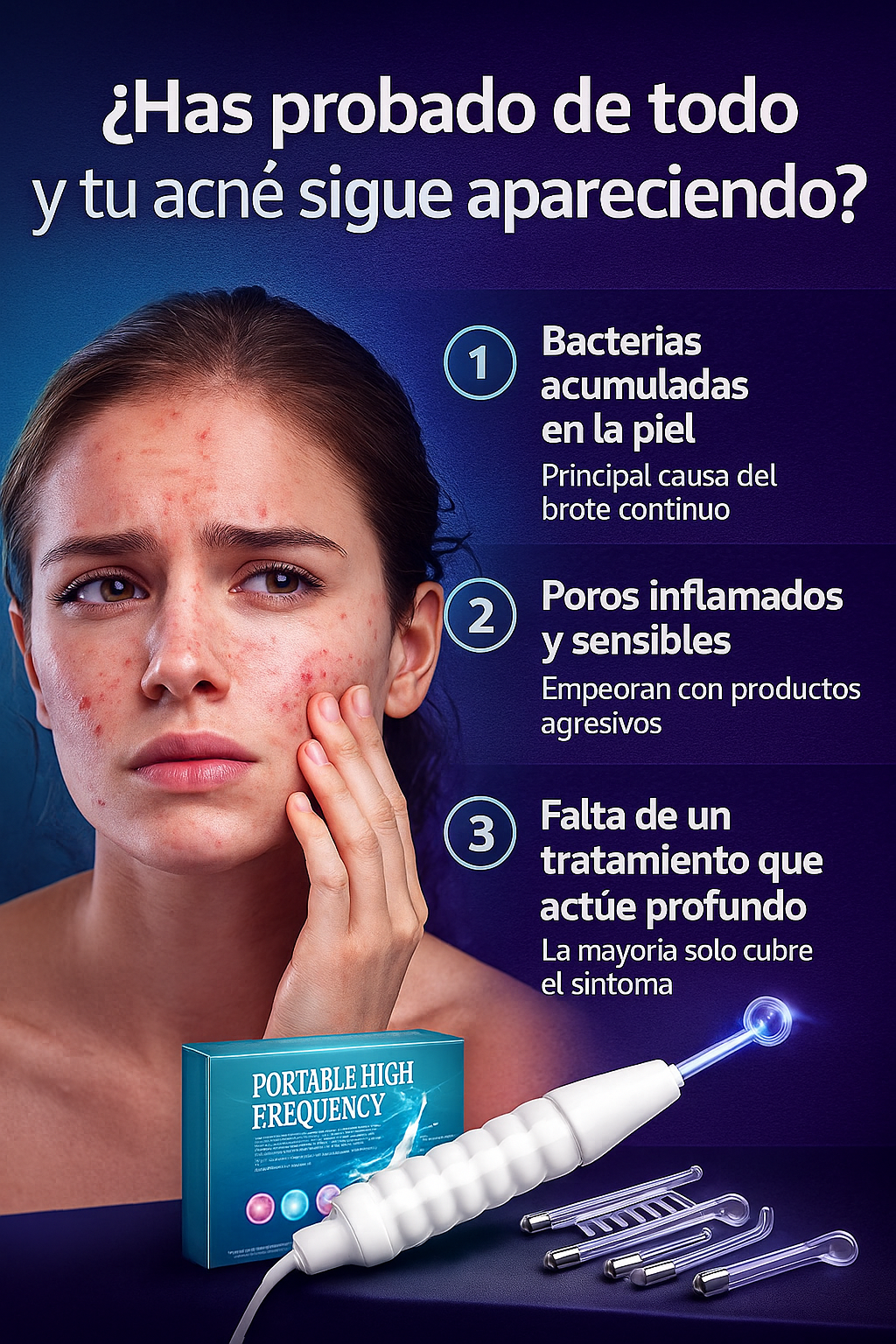 MASAJEADOR ALTA FRECUENCIA FACIAL CORPORAL
